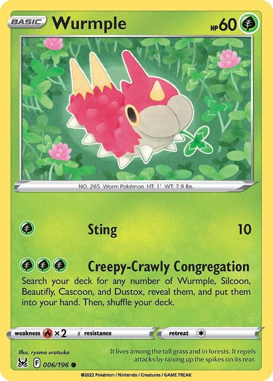 Wurmple 006/196 Reverse holo